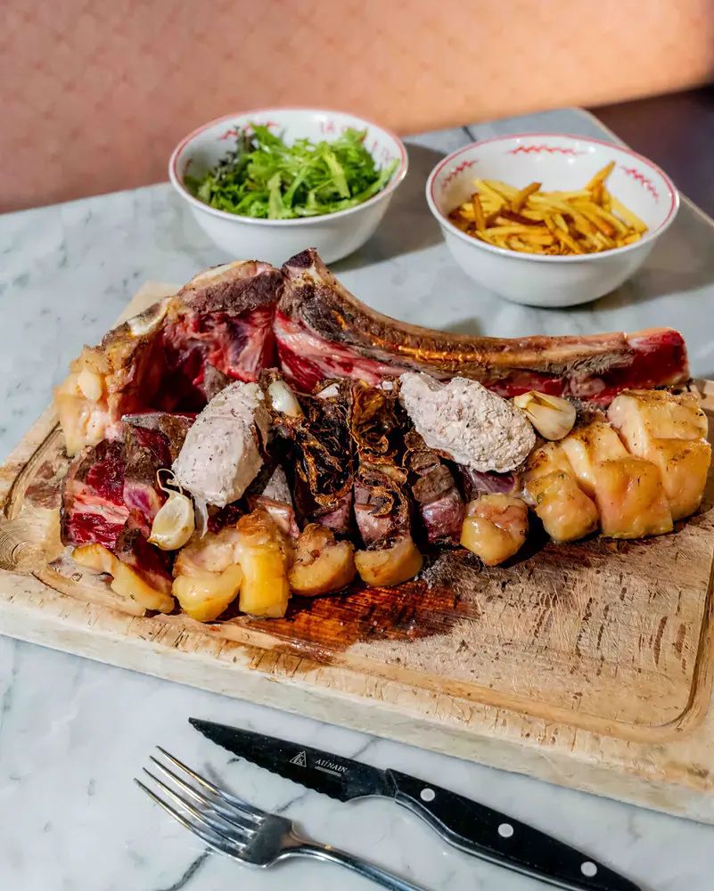 Cote de boeuf barbaque en folie